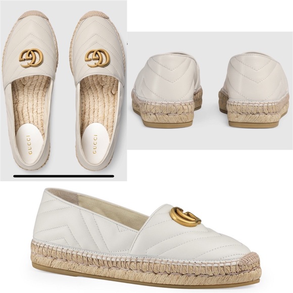 100% Authentic Gucci Espadrille White Size 36.5 - Picture 2 of 7